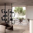 Painted Metal Bookcase with Adjustable Legs Made in Italy - Fernanda Viadurini