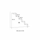 Bookcase for Objects on the Wall Original Design in Glass Ladder - Volano Viadurini