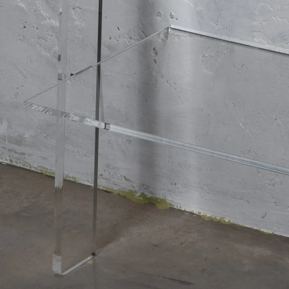 Living Room Bookcase in Transparent Acrylic Crystal 2 Sizes - Parotta Viadurini