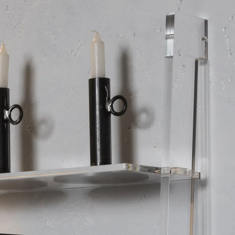 Living Room Bookcase in Transparent Acrylic Crystal 2 Sizes - Parotta Viadurini