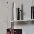 Living Room Bookcase in Transparent Acrylic Crystal 2 Sizes - Parotta Viadurini