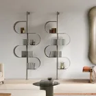 Fatima Painted Metal Vertical Bookcase with Adjustable Legs Viadurini