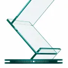 Vertical Bookcase in Transparent Glass for Freestanding Living Room - Brugo Viadurini