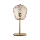 Large Venetian Glass Table Lamp, Various Colors, Made in Italy - Elisia Viadurini