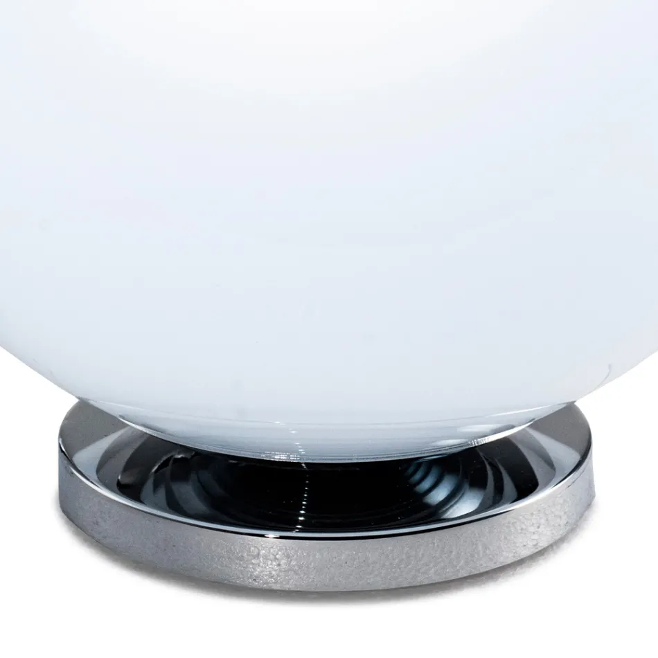 Isotta Glass and Metal Table Lamp in Two Sizes Made in Italy Viadurini