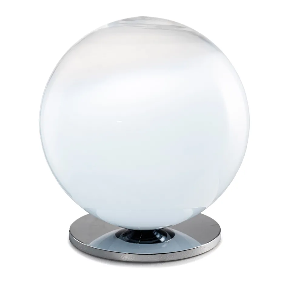 Isotta Glass and Metal Table Lamp in Two Sizes Made in Italy Viadurini