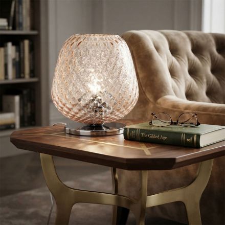 Small Hand-Blown Glass Table Lamp Made in Italy - Elisia  Viadurini