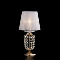 Gilded Iron Table Lamp with Lampshade Made in Italy - Austria