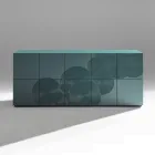 5-Door Sideboard in Lacquered MDF with Hand-Engraved and Finished Decoration - Crab Viadurini