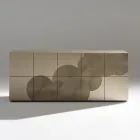 5-Door Sideboard in Lacquered MDF with Hand-Engraved and Finished Decoration - Crab Viadurini