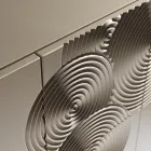 5-Door Sideboard in Lacquered MDF with Hand-Engraved and Finished Decoration - Crab Viadurini