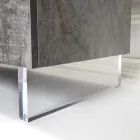 Sideboard with 2 Doors and 2 Central Open Compartments in Melamine Made in Italy - Minnie Viadurini