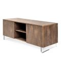 Sideboard with 2 Doors and 2 Central Open Compartments in Melamine Made in Italy - Minnie