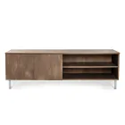 Sideboard with 2 Doors and 2 Side Open Compartments in Melamine Made in Italy - Mouse Viadurini