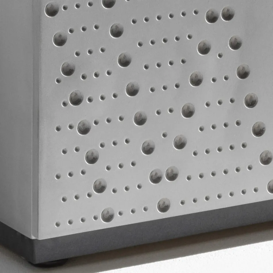 Sideboard with 3 Doors and 3 Internal Shelves, Foundry Aluminum Decoration - Scorpion Viadurini