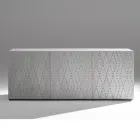 Sideboard with 3 Doors and 3 Internal Shelves, Foundry Aluminum Decoration - Scorpion Viadurini