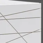 Sideboard with 3 Doors in Painted Wood Agglomerate - Ariete Viadurini