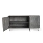 Sideboard with 3 Melamine Doors and Plexiglass Feet Made in Italy - Mickey Mouse Viadurini