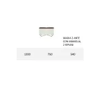 Sideboard with Structure in White Mdf 2 Iron Feet Made in Italy - Coral Viadurini