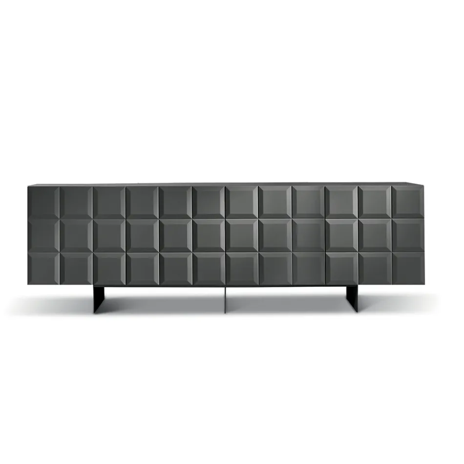 Indoor Sideboard with 4 Checkered Doors Made in Italy - Elisabetta Viadurini