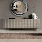 Indoor Sideboard with 4 Checkered Doors Made in Italy - Elisabetta Viadurini