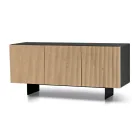 Estella Indoor Sideboard with Laminated Body and PVC-Covered MDF Doors Viadurini