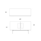 Living room sideboard with 2 or 3 doors and glass inserts Made in Italy - Olivo Viadurini