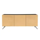 Living Room Sideboard with 2 or 3 Doors in Natural Ash Finish Made in Italy - Zehra Viadurini