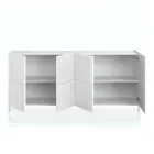 Living room sideboard with 4 silk-screened doors Made in Italy - Aringa Viadurini