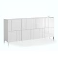 Living room sideboard with 4 silk-screened doors Made in Italy - Aringa
