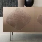 Living room sideboard with coordinated glass inserts Made in Italy - Palma Viadurini