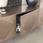 Living room sideboard with coordinated glass inserts Made in Italy - Palma Viadurini