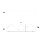 Living room sideboard with coordinated glass inserts Made in Italy - Palma Viadurini