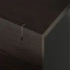 Wooden Sideboard with Glass Structure Made in Italy - Azuki Viadurini