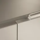 Living Room Sideboard with 3 Doors in Nickel Finish Made in Italy - Foglio Viadurini