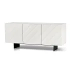 Living Room Sideboard with 3 MDF Doors Available in Various Finishes - Elettra Viadurini