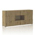 Living room sideboard with 4 hinged doors and 1 open compartment - Sodium