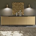 Living Room Sideboard with 4 Doors in Different Finishes Made in Italy - Heidi