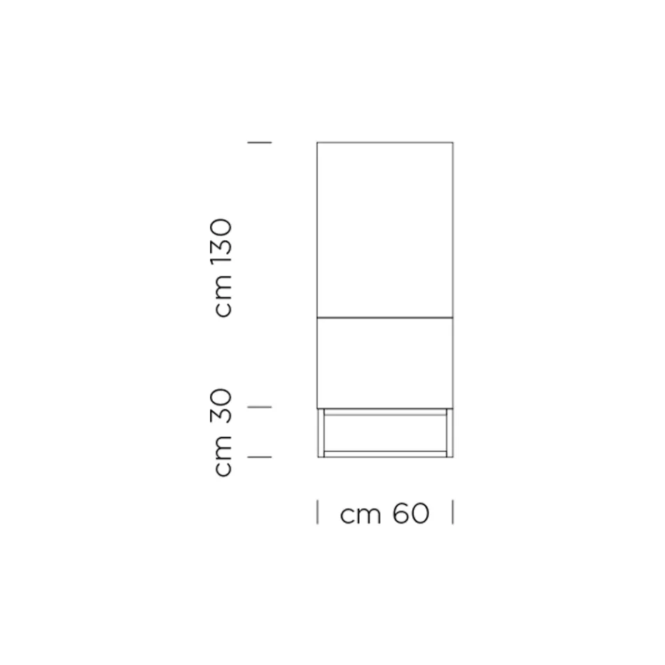 Living Room Sideboard in Veneered Fir Wood Made in Italy - Salerno Viadurini