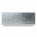 Living Room Sideboard in Matt Lacquered Wood and Glass Made in Italy - Fiorenza