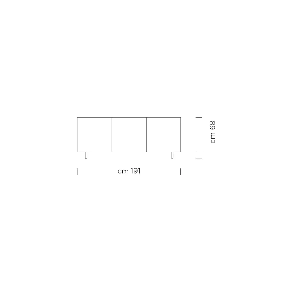 Living room sideboard in matt wood and HPL laminate Made in Italy - Fiorenza Viadurini