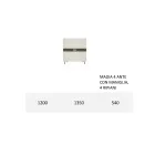 Living room sideboard in Mdf and 4-legged support Made in Italy - Teresina Viadurini