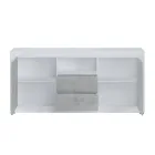 Melamine Living Room Sideboard with 2 Doors and 2 Drawers - Samario Viadurini