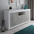 Melamine Living Room Sideboard with 2 Doors and 2 Drawers - Samario Viadurini