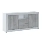 Melamine Living Room Sideboard with 2 Doors and 2 Drawers - Samario Viadurini