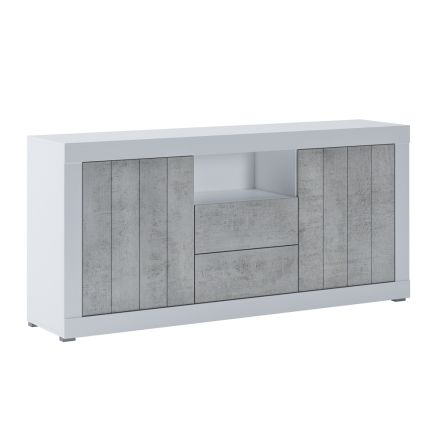 Melamine Living Room Sideboard with 2 Doors and 2 Drawers - Samario Viadurini