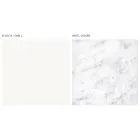 Living Area Sideboard with 3 Doors in Carrara Marble Finish Made in Italy - Finn Viadurini