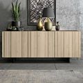 Living Area Sideboard with 3 Doors in Sand Finish Made in Italy - Jan