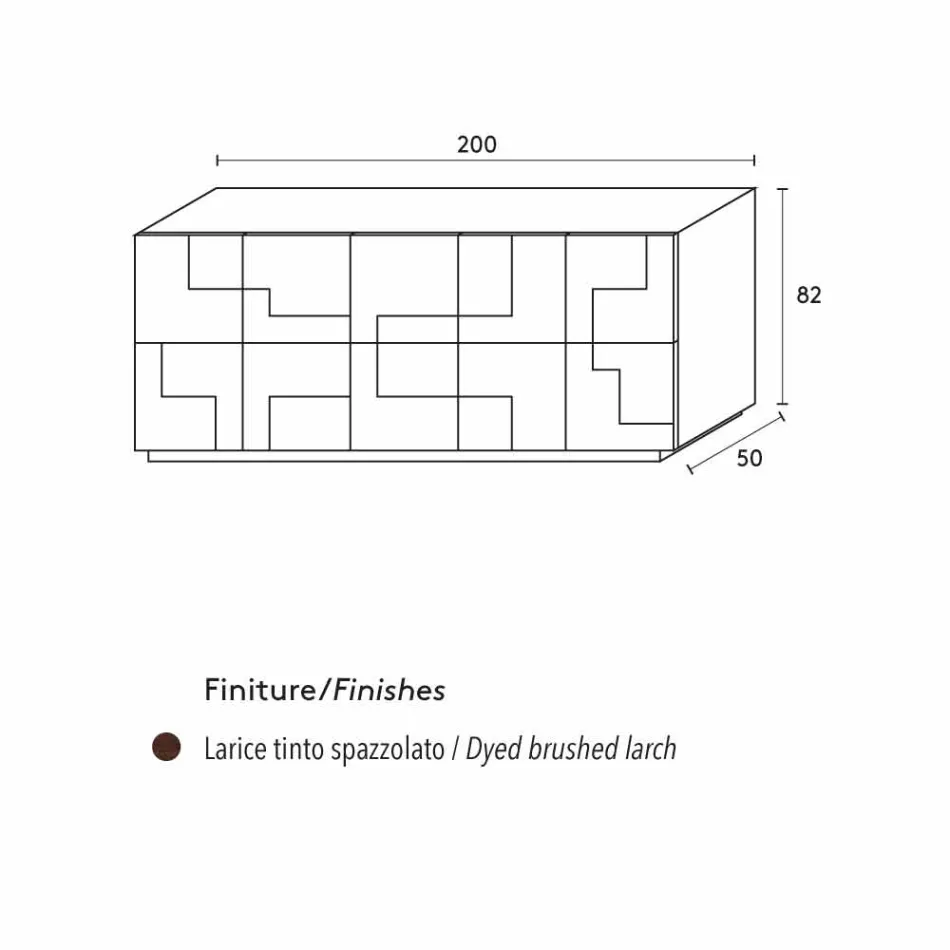 Azalea thermocontruated brushed larch wood design Viadurini