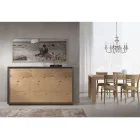 Sideboard Veneered on Poplar Chipboard Made in Italy - Latona Viadurini